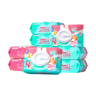 怡恩贝 婴儿手口专用湿巾纸新生宝宝儿童柔湿巾实惠家用装大包加厚 10包