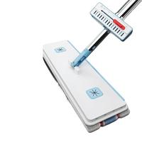 美丽雅平板推水拖把 干湿可调免手洗家用懒人拖把大号平板拖地 42型【共2张拖布头】