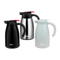 Debo 德铂304不锈钢保温壶家用户外热水瓶暖水壶 不锈钢色-1200ml