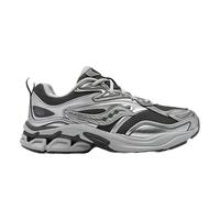 Saucony索康尼GRID FUSION厚底休闲鞋男女同款复古百搭25年 银灰7 42.5