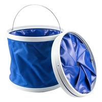 海斯迪克 车载伸缩水桶 多功能野营水桶 户外写生折叠水桶牛津布洗车桶13L