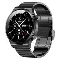彬格 智能手环表多功能蓝牙手环可接打通话听音乐离线支付测量血压心率防水运动计步电子表男女商务 黑粗钢【深度防水+免提通话听歌+全触控】+送表带