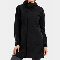 始祖鸟(ARC'TERYX)软壳衣SOLANO HOODY GORE-TEX透气户外防风连帽外套防泼水女款 black黑色 XL