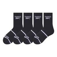 Reebok 25年秋季10A抗菌潮搭运动袜 男透气吸汗弹力束腰高筒袜 4黑 均码
