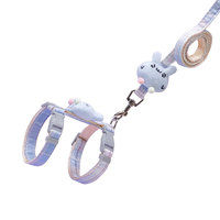 欢宠网 猫咪牵引绳猫绳宠物防挣脱可调松紧背心式专用溜遛猫绳子外出用品