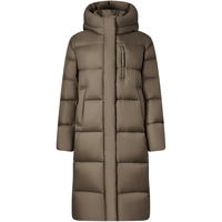 坦博尔2024冬季羽绒服女长款连帽加厚面包服美拉德穿搭TBF530832D 坚果壳色 165/88A