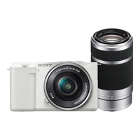 索尼(SONY)ZV-E10L Vlog微单数码相机 白色 长焦旅行双镜头套装(标准镜头+SEL55210银色)