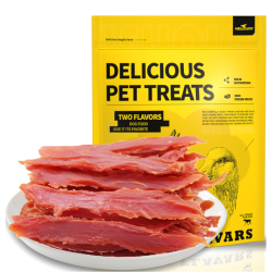 HELLOJOY 狗狗零食鸭肉干泰迪金毛幼犬磨牙补钙训练励 黄金鸭胸肉360g