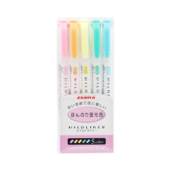 斑马牌 mildliner系列 WKT7 双头荧光笔 荧光5色
