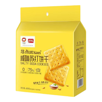 盼盼悠点苏打咸味饼干休闲零食营养早餐办公下午茶食品 咸味+小青柠味苏打饼干900g