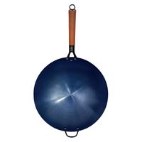 荣事达（Royalstar）章丘炒菜锅手工锻打铁锅无涂层炒锅熟铁物理不粘燃气灶圆底已开锅 【7-12人用】带耳+锅盖锅铲 40cm