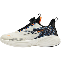 鸿星尔克弜弹2.0PRO丨男童鞋24年旋钮运动鞋女童防滑跑步鞋儿童运动鞋 未漂原色/正黑 37码