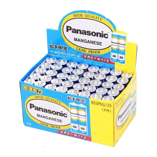 Panasonic R03 7号碳性电池 1.5V 40粒装 蓝色