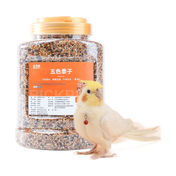 比克熊 鹦鹉饲料1kg五色黍子混合鸟粮虎皮玄凤牡丹中小型鹦鹉粮食
