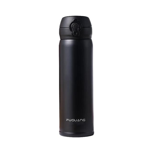 富光 保温杯大容量轻量水杯男女316不锈钢车载弹盖杯年货 睿智黑500ml