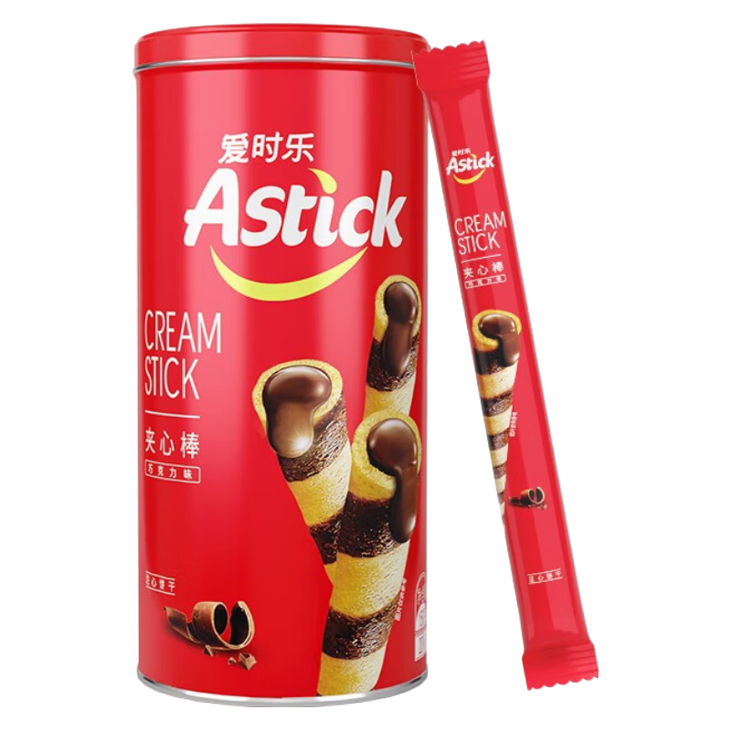  AStick/爱时乐 夹心棒 注心饼干  巧克力+香草牛奶+草莓150g各一罐 150g