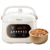 Midea 美的 迷你电压力锅2.2L开盖火锅家用智能预约不粘锅