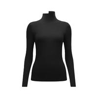 蕉内（Bananain）【刘浩存同款】热皮301+保暖内衣女士打底衫芭蕾领美体肌底衣内搭 【连领】黑色 M