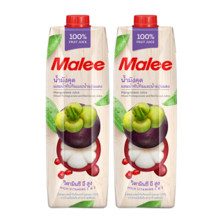 Malee玛丽100%无添加山竹石榴复合果汁纯果汁0脂肪饮料1000ml*2瓶大瓶