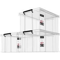  SPACEXPERT/空间专家 抗压 衣物收纳箱  【直角100L三只】71.5*48*38.5cm 100升 3个