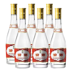 汾酒 黄盖玻汾 53%vol 清香型白酒 475ml*6瓶