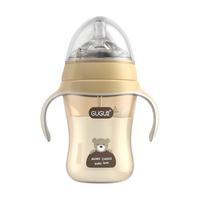 GUGU/咕咕 婴儿防胀气奶瓶 300ml 雅典黄 吸嘴款 9-36个月