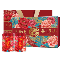 吴裕泰 茉莉花茶茶叶七窨芽叶浓香喜上眉梢礼盒300g/盒七夕赠礼长辈