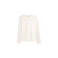 安之伴圆领保暖内衣女士秋冬季柔软亲肤秋衣内搭修身显瘦打底上衣 羊毛白 XL