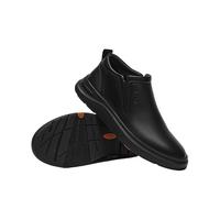 Bata 拔佳 乐福鞋男商场牛皮通勤软底一脚蹬懒人鞋A5904DM3 黑色 41