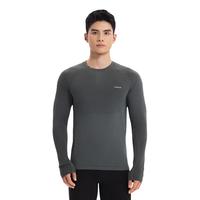 迪卡侬运动T恤KIPRUN男士无缝长袖跑步上衣打底衫-5474928 灰色 L