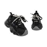 天美意儿童运动鞋冬季男童老爹鞋子加绒小女孩二棉鞋中大童 黑色 26
