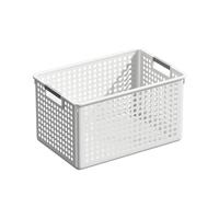 希维思 SIVASS希维思零食杂物收纳箱玩具整理筐家用塑料储物盒橱柜桌面置物箱 北欧白 特大号【3个装】