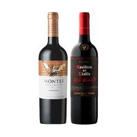 MONTES 蒙特斯 &干露红魔鬼 智利名庄干红葡萄酒组合750ml*2瓶
