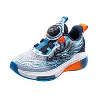 哈比熊（HOBIBEAR）童鞋春秋网面女童鞋轻便透气男童运动鞋JD10S82宝蓝/白30码