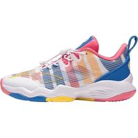 李宁 LI-NING童鞋儿童篮球鞋男大童音速8云减震透气防滑耐磨篮球鞋YKBS046 【046】标准白/新法国蓝-41 42码