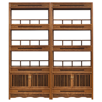 唐煌轩红木家具非洲鸡翅木(学名:非洲崖豆木)书架实木明式置物架 单个带抽书柜