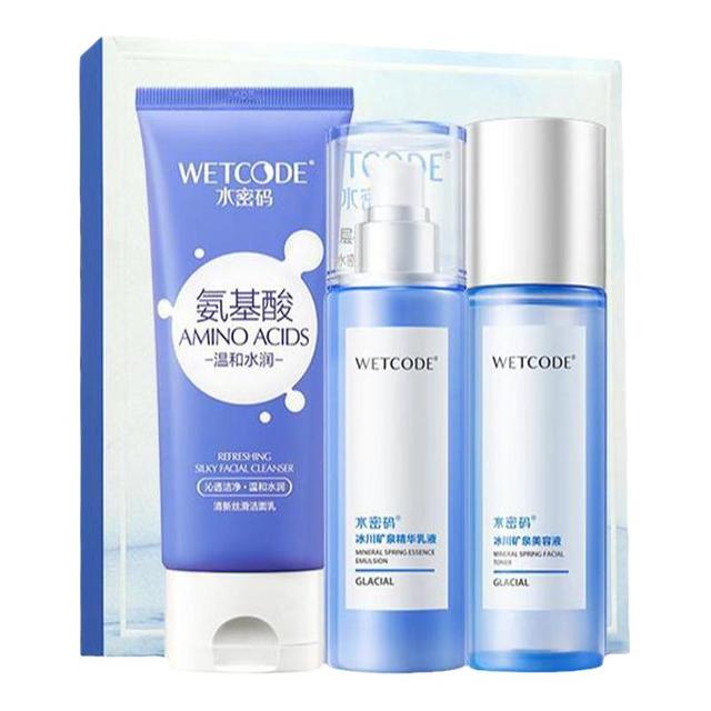 水密码 玻尿酸冰川水乳套装 洁面100g+水100ml+乳100ml