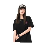 雪中飞 100%纯棉2025春夏女短袖t恤正肩休闲纯色PC