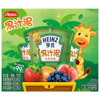 亨氏 宝宝婴儿辅食零食水果苹果无添加果汁泥礼盒720g