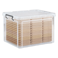 Joybos 佳帮手 透明塑料收纳箱加厚衣物玩具整理箱储物箱带轮搬家打包箱子 巨无霸116#