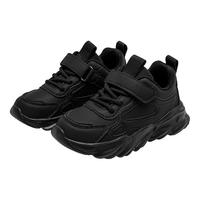 哈比熊（HOBIBEAR）童鞋春秋季儿童运动鞋男童鞋革面休闲鞋女童跑步鞋GS7593黑色35码