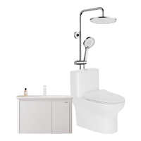 九牧（JOMOO）浴室柜洗脸盆柜一体盆陶瓷铝合金洗手盆柜组合洗漱盆无龙头A2736 奶油白 智能款 感应灯|防潮 100cm