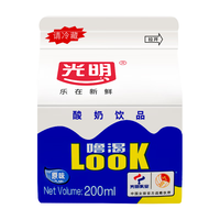 噜渴（look）光明酸奶饮品 原味 儿童奶 风味饮品发酵型含乳品200ml*12盒