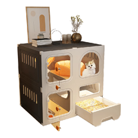 蔻丝 猫笼子带厕所一体适合大猫家用室内双层猫别墅大号猫窝透明猫柜 2列2层