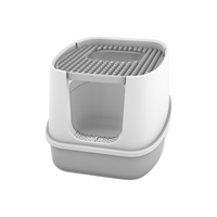 乐优派 LOVE YOU PET 猫砂盆全封闭特大号猫厕所防外溅猫屎盆猫沙盆猫便盆 灰白