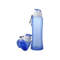 当当优品 便携式可折叠硅胶水壶 蓝色 500ml