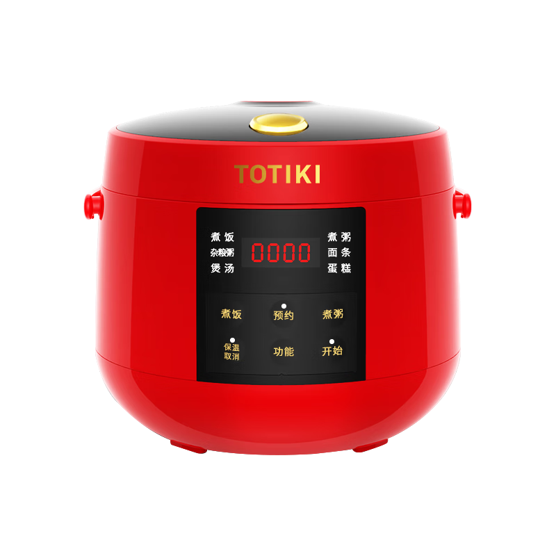  TOTIKI/拓几 多功能 电饭煲+陶瓷釉内胆+低糖胆  中国红 2L