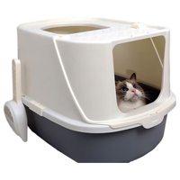 华元宠具（hoopet）猫砂盆超大号防外溅开放式大黄油猫咪厕所沙盆巨型铲屎盆宠物用品 24年升级加厚65.5cm巨型猫砂盆