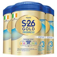 Wyeth 惠氏 金装HMO系列 幼儿奶粉 港版 3段 900g*3罐