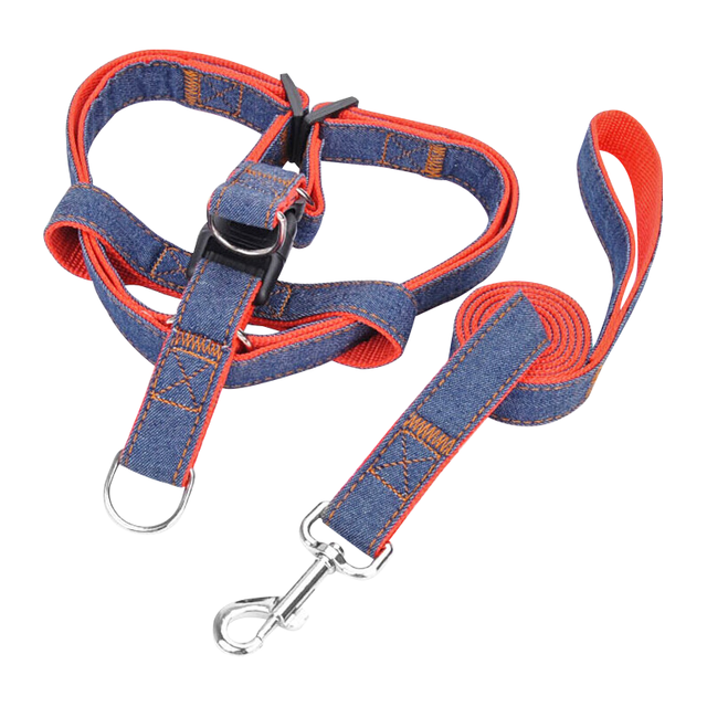 憨憨乐园 小中型犬牛仔牵引绳 S